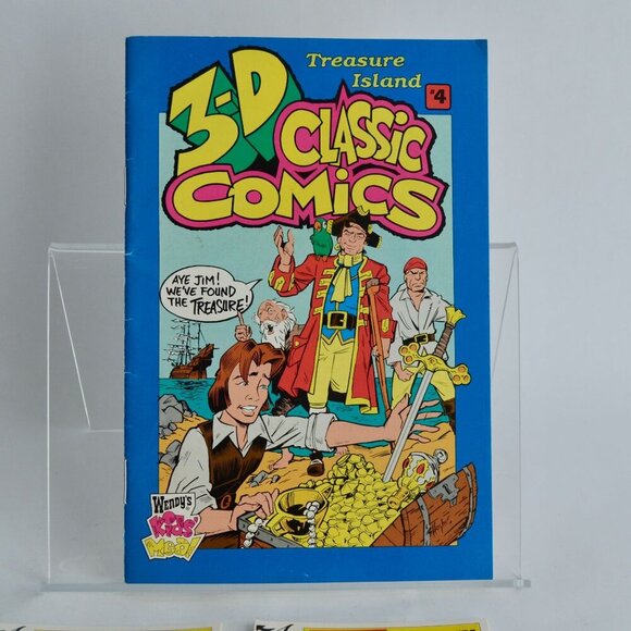 Lot Vintage Wendy's Restaurant Items 3D Classic Comics & Kids Meal Stickers - Picture 2 of 4